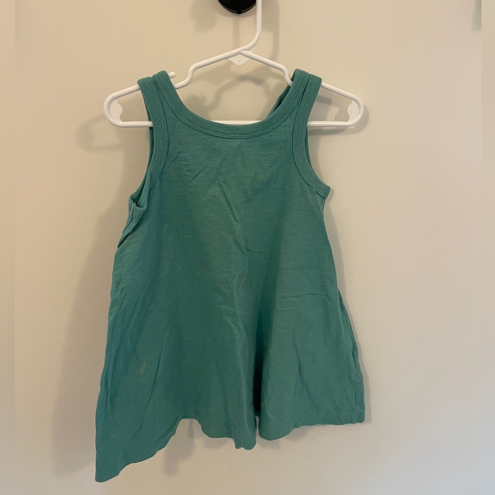 Baby Gap green cotton tank dress 3T